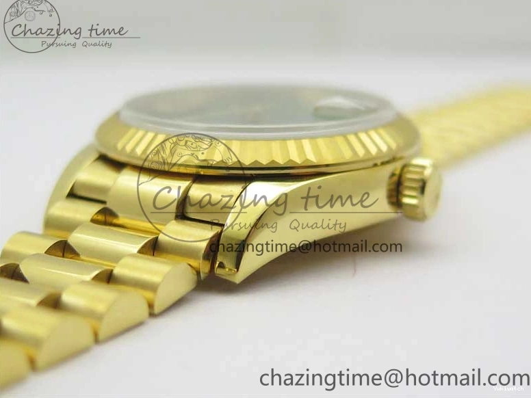 Bracelet Dial EWF 31mm ETA2688 Best Green YG Daydate Edition Malachite YG President on 278288 0430